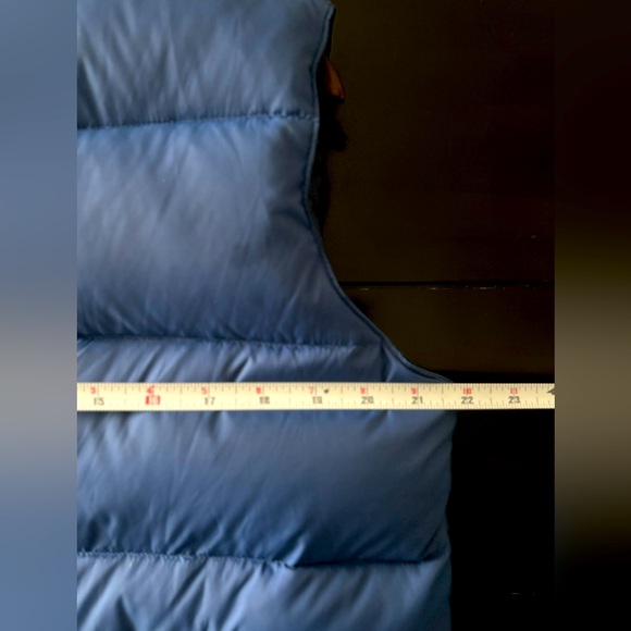 CABELA’S BLUE PREMIER NORTHERN GOOSE DOWN PUFFER VEST JACKET  SNAP FRONT SZ  S - Picture 7 of 7